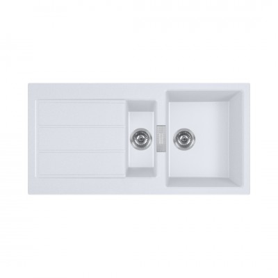 Franke Sirius S2D 651-100 zlewozmywak 100x50 cm Tectonite biały polarny 143.0618.670