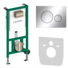 Laufen Ineolink Moon 4w1 stelaż podtynkowy z przyciskiem spłukującym chrom połysk 64091