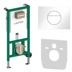 Laufen Ineolink Sunrise 4w1 stelaż podtynkowy z przyciskiem spłukującym biały połysk 64093