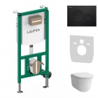 Laufen Ineolink The New Classic zestaw 5w1 stelaż podtynkowy i miska WC wisząca z deską wolnoopadającą biała 64148
