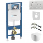 Geberit Duofix Ottawa zestaw WC podtynkowy 6w1 biały mat przycisk Sigma01 chrom 64191