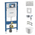 Geberit Duofix DuoFresh Ottawa zestaw WC podtynkowy 7w1 biały mat przycisk Sigma01 chrom 64197