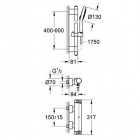 Grohe Grohtherm 2000 bateria prysznicowa z termostatem z zestawem prysznicowym 34281001