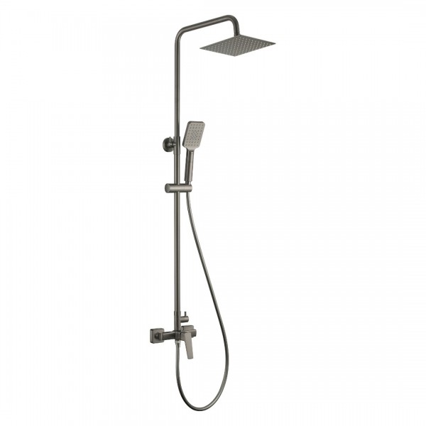 Deante Blur zestaw natryskowy ścienny z deszczownicą titanium NQL_D4XM