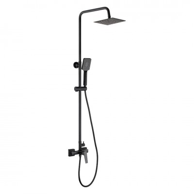 Deante Blur zestaw natryskowy ścienny z deszczownicą czarny mat NQL_N4XM