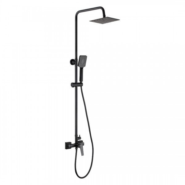 Deante Blur zestaw natryskowy ścienny z deszczownicą czarny mat NQL_N4XM