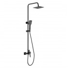 Deante Blur zestaw natryskowy ścienny z deszczownicą czarny mat NQL_N4XM