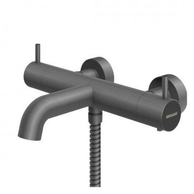 Kohlman Axel bateria wannowa ścienna termostatyczna grafit szczotkowany QW710AG