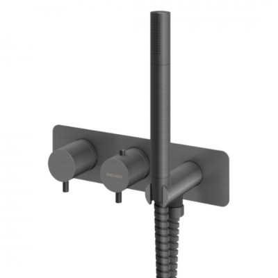 Kohlman Axel bateria wannowa termostatyczna podtynkowa grafit szczotkowany QW265AG