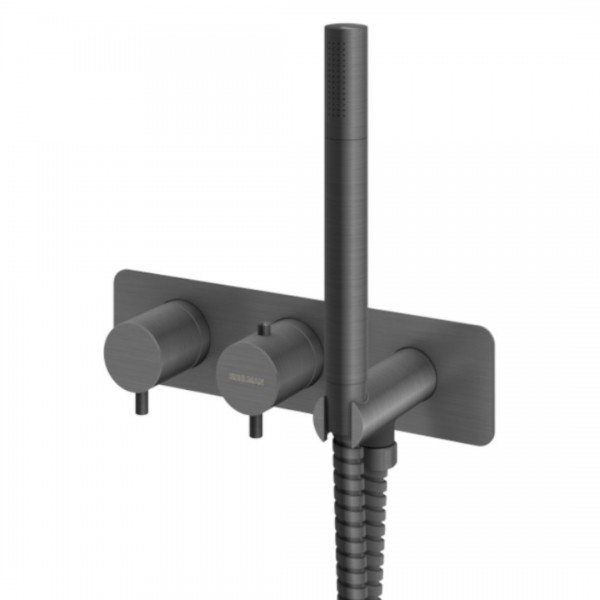 Kohlman Axel bateria wannowa termostatyczna podtynkowa grafit szczotkowany QW265AG