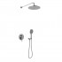 Kohlman Axel zestaw prysznicowy podtynkowy deszczownica 25 cm grafit szczotkowany QW210AGR25