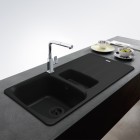 Franke Antea AZG 651-97 zlewozmywak 97x50 cm Fragranit+ czarny mat/czarny mat 114.0693.549