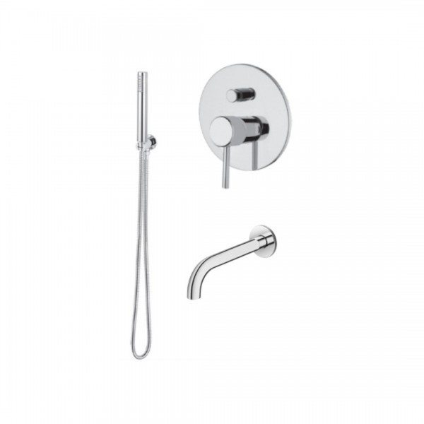 Giulini Giovanni Futuro zestaw wannowy podtynkowy wylewka 15 cm chrom 65WYL15