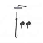 Giulini Giovanni Futuro zestaw prysznicowy podtynkowy deszczownica 20 cm czarny mat 65ZES80/CZAR