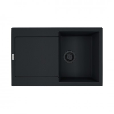 Franke Maris MRG 611-78 zlewozmywak 78x50 cm Fragranit+ czarny mat/czarny mat 114.0693.533
