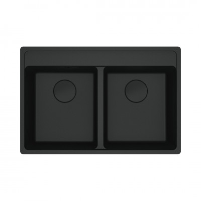 Franke Maris MRG 620-35-35 zlewozmywak 76x51 cm Fragranit+ czarny mat/czarny mat 114.0693.518