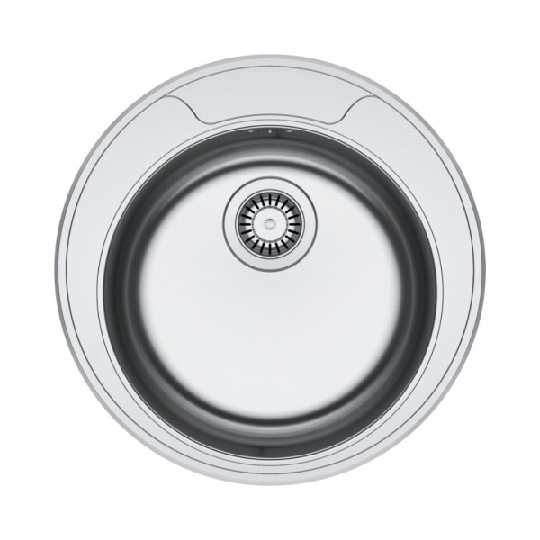 Franke Rondo RON 610-39 TL zlewozmywak stalowy okrągły 51 cm stal 101.0712.235
