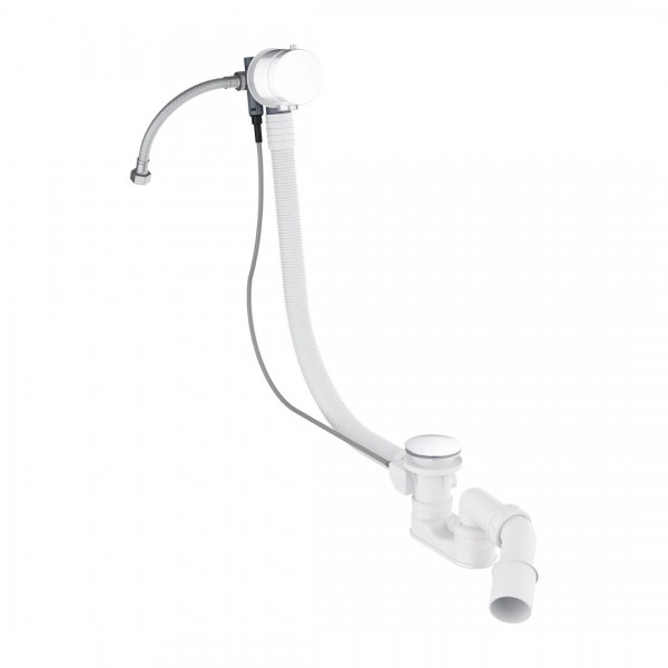 Omnires syfon wannowy z napełnianiem biały połysk TK132-PLUS-3.35+64-SBP