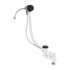 Omnires syfon wannowy z napełnianiem czarny mat TK132-PLUS-3.43+64-SBL