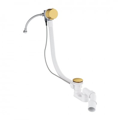 Omnires syfon wannowy z napełnianiem złoty szczotkowany TK132-PLUS-3.07+64-SGLB