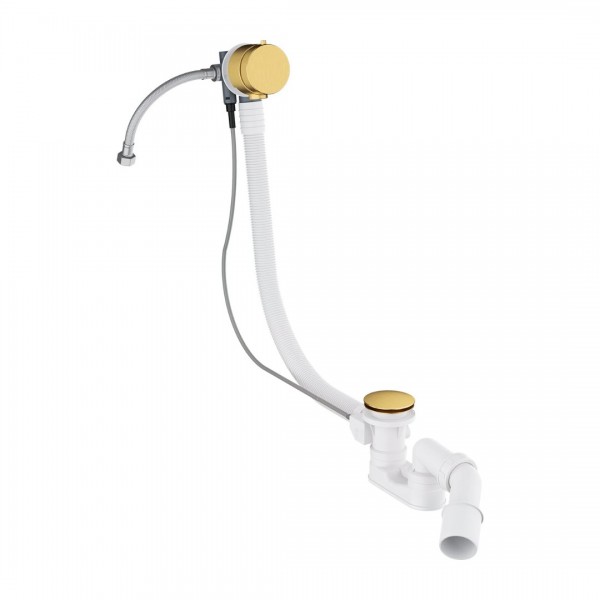 Omnires syfon wannowy z napełnianiem złoty szczotkowany TK132-PLUS-3.07+64-SGLB