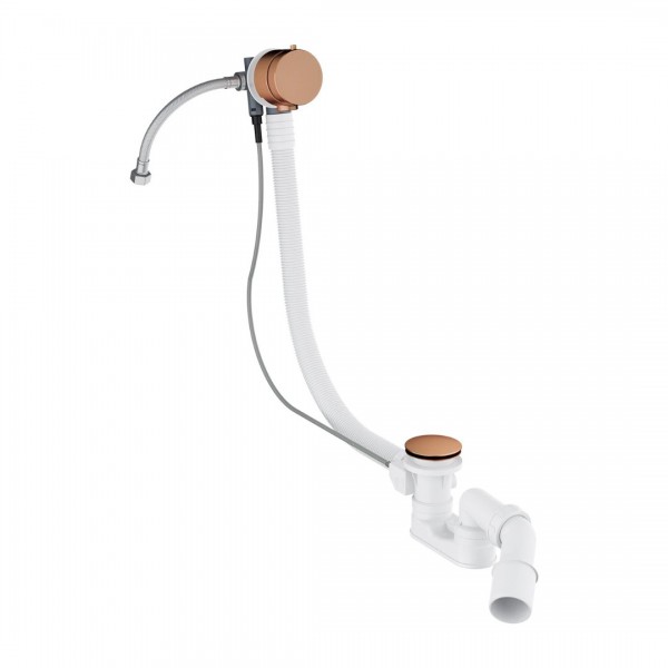 Omnires syfon wannowy z napełnianiem miedź szczotkowana TK132-PLUS-3.77+64-SCPB