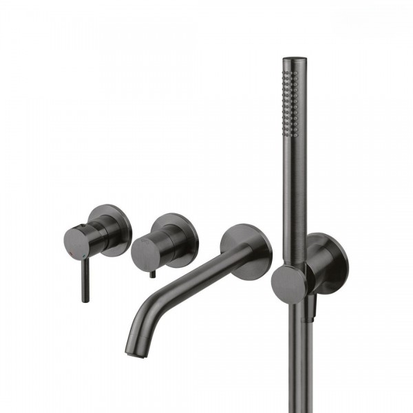 Oltens Molle bateria wannowa podtynkowa 4-otworowa grafit 34105400