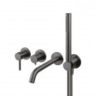 Oltens Molle bateria wannowa podtynkowa 4-otworowa grafit 34105400