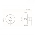 Oltens Molle bateria prysznicowa podtynkowa grafit 33100400