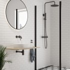 Oltens Molle bateria umywalkowa podtynkowa wylewka 17,6 cm grafit 32600400