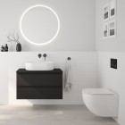 Oltens Molle bateria umywalkowa podtynkowa wylewka 17,6 cm grafit 32600400