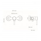 Oltens Molle bateria prysznicowa ścienna grafit 33000400