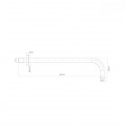 Oltens Lagan ramię deszczownicy 40 cm okrągłe grafit 39402400