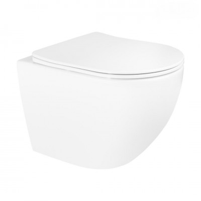 Oltens Hamnes miska wisząca WC PureRim z deską wolnoopadającą Slim biała 42041000 Oltens Hamnes miska wisząca WC PureRim z deską wolnoopadającą Slim biała 42041000