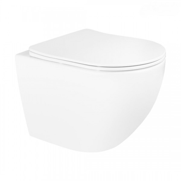 Oltens Hamnes miska wisząca WC PureRim z deską wolnoopadającą Slim biała 42041000