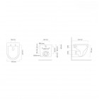 Oltens Hamnes Stille miska wisząca WC PureRim z deską wolnoopadającą Slim biała 42042000