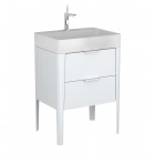 Krofam Vibe umywalka meblowa 60x45 cm biało-szara 146-0503