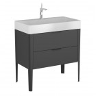 Krofam Vibe umywalka meblowa 80x45 cm biało-szara 146-0504