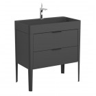 Krofam Vibe umywalka meblowa 80x45 cm czarny mat 146-0514