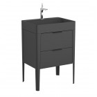 Krofam Vibe szafka podumywalkowa 60 cm czarny mat 146-0201