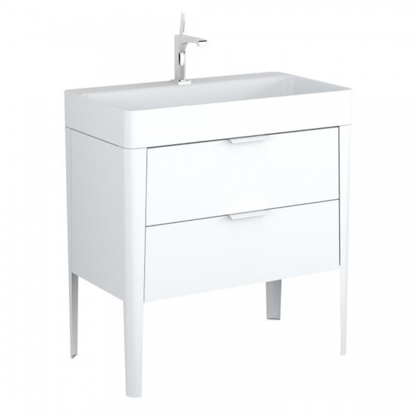 Krofam Vibe szafka podumywalkowa 80 cm stojąca biało-szara półmat 146-0002