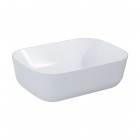 Elita Meble Reni umywalka nablatowa 45,5x32,5 cm prostokątna biały połysk/szary mat RE040460896120