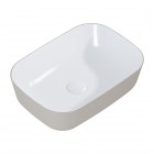 Elita Meble Reni umywalka nablatowa 45,5x32,5 cm prostokątna biały połysk/beżowy mat RE040460896140