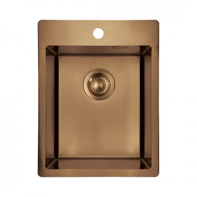 Deante Olfato zlewozmywak stalowy 39x50,5 cm brąz szczotkowany ZPO_C10E