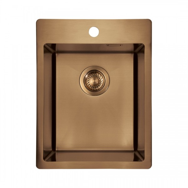 Deante Olfato zlewozmywak stalowy 39x50,5 cm brąz szczotkowany ZPO_C10E