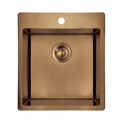 Deante Olfato zlewozmywak stalowy 45x50,5 cm brąz szczotkowany ZPO_C10A