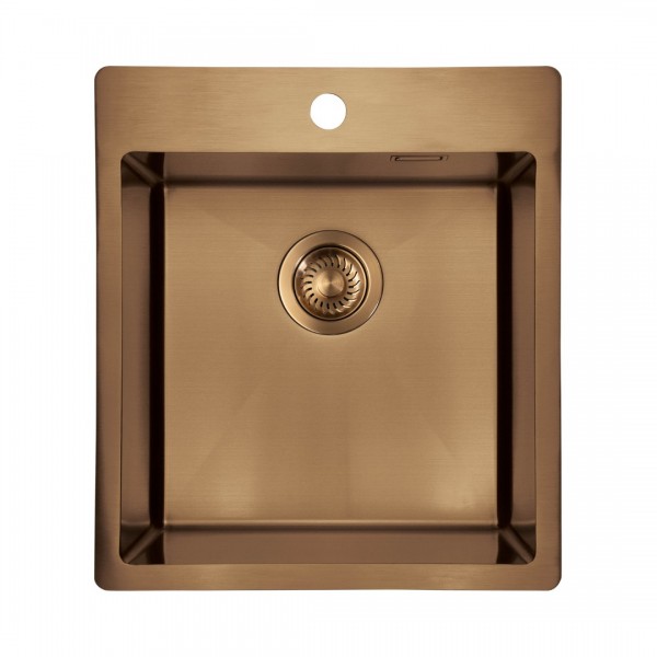 Deante Olfato zlewozmywak stalowy 45x50,5 cm brąz szczotkowany ZPO_C10A