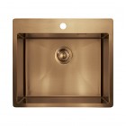 Deante Olfato zlewozmywak stalowy 55x50,5 cm brąz szczotkowany ZPO_C10B