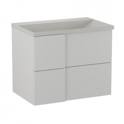 Krofam Edge szafka podumywalkowa 70 cm wisząca biało-szara półmat 138-0101