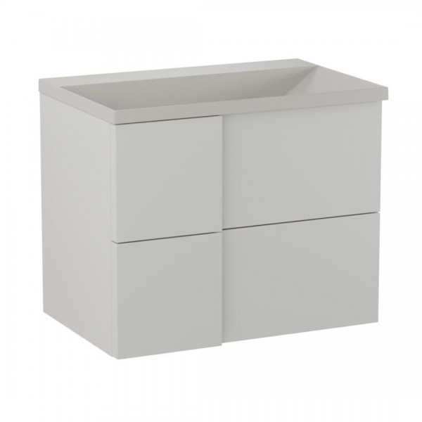 Krofam Edge szafka podumywalkowa 70 cm wisząca biało-szara półmat 138-0101